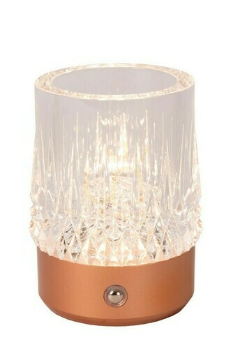 Kontrollera Set med 3 Lucide LILY bordslampor i koppar LED 3 W Ø 8 cm 46520/03/17