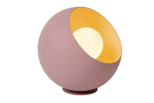 Kontrollera Lucide Doredos bordslampa rosa metall E27 modern