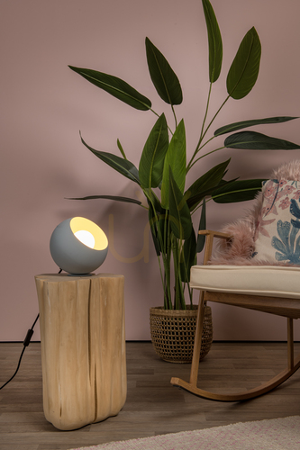 Kontrollera Lucide DOREDOS bordslampa i blå metall, 20 cm, E27