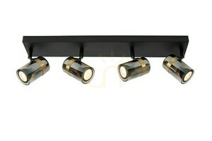 Plafond Lucide UPTON svart guld 4-ljus GU10 LED modern plafonnärsarmatur small 1