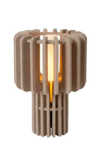 Kontrollera Bordslampa Lucide ROLLO taupe filt Japandi E27 35 cm 45591/01/41