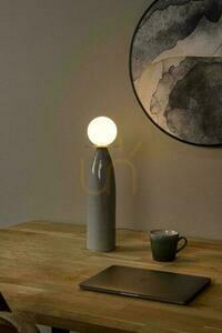 Bordslampa Lucide FIGARO grå porslin glas Japandi 45 cm small 1