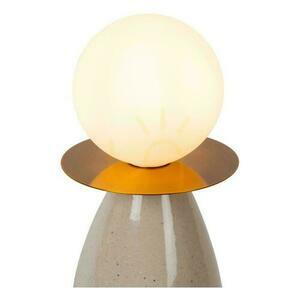Bordslampa Lucide FIGARO grå porslin glas Japandi 45 cm small 2