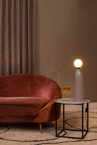 Kontrollera Lucide FIGARO bordslampa i porslin, grå, G9, 53,5 cm – 13544/54/36