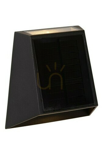 Kontrollera Lucide LUTON vägglampa utomhus svart LED aluminium IP65