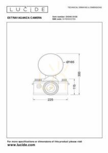 Lucide EXTRAVAGANZA Camera bordslampa svart retro E14 small 4