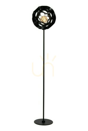 Kontrollera Golvlampa Lucide Hannelore svart metall modern E27