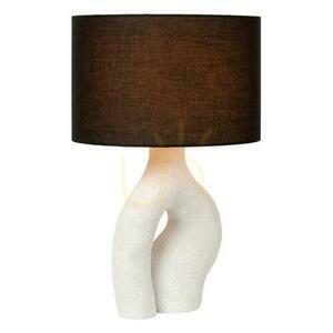 Bordslampa Lucide FORMA Japandi vit keramik tyg E27 54 cm small 1