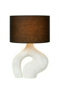 Bordslampa Lucide FORMA Japandi vit keramik tyg E27 54 cm small 0