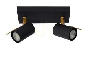Spotlights Lucide GRONY svart guld 2-ljus LED GU10 dimbar 17998/10/30 small 1