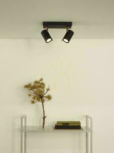 Spotlights Lucide GRONY svart guld 2-ljus LED GU10 dimbar 17998/10/30 small 2