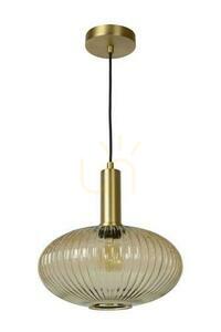 Lucide MALOTO pendellampa guld glas retro E27 30 cm 45386/30/62 small 1