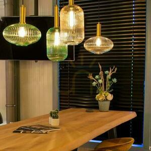 Lucide MALOTO pendellampa guld glas retro E27 30 cm 45386/30/62 small 5