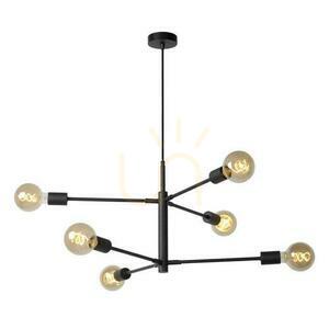 Lucide LESTER taklampa svart metall 6-arm E27 21424/06/30 small 7