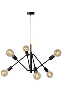 Lucide LESTER taklampa svart metall 6-arm E27 21424/06/30 small 0