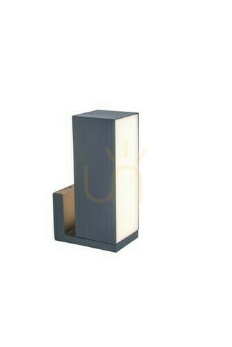 Kontrollera Utomhusvägglampa Lutec CUBA LED 14W antracit dimbar 5193810118
