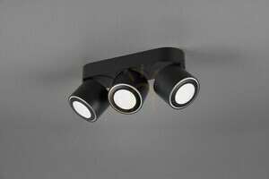 Trio TAURUS 652910332 LED-taklampa, mattsvart, 3 spotlights small 6
