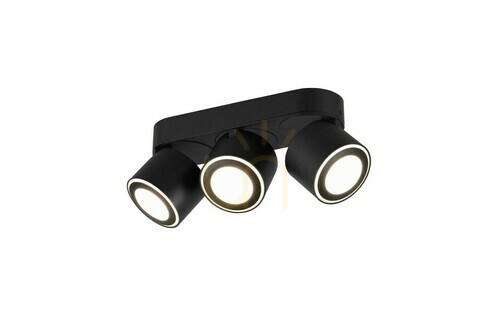 Kontrollera Trio TAURUS 652910332 LED-taklampa, mattsvart, 3 spotlights