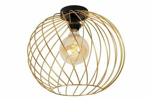 Kontrollera Lucide DANZA plafond guld svart metall 40 cm 21128/40/02