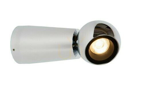 Kontrollera Lucide IPSOS vägglampa utomhus silver aluminium IP54 LED badrumslampa