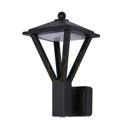 Kontrollera Utomhus vägglampa Italux LED svart opal 12W+3W IP54 OWL-22474-BK