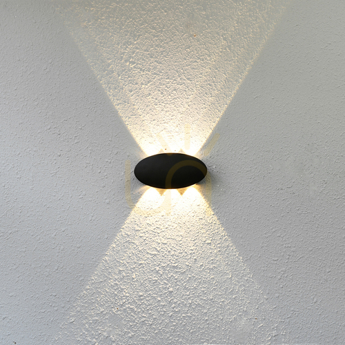 Kontrollera Utomhusvägglampa Italux Pontas LED svart aluminium OWL-55034-BK