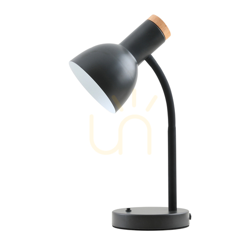 Kontrollera Skrivbordslampa Italux svart trä E27 TB-37263A-BK