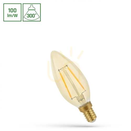 Kontrollera Led-ljus E14 230 V 4,9 W Cog Ww Retroshine Spectrum