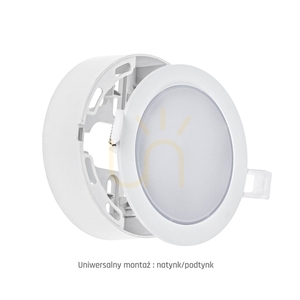 Algine Eco 2w1 Utanpåliggande Downlight 6 W Nw 230 V 110st Ip20 Ik06 115x35mm Vit Rund 1 Algine Eco 2w1 Utanpåliggande Downlight 6 W Nw 230 V 110st Ip20 Ik06 115x35mm Vit Rund small 1