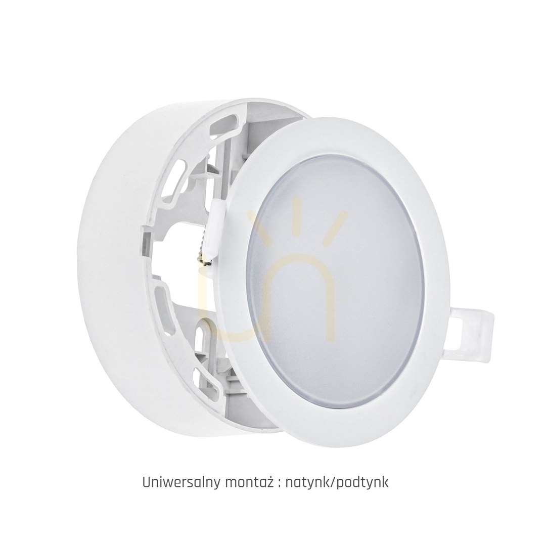 Utsikt Algine Eco 2w1 Utanpåliggande Downlight 6 W Nw 230 V 110st Ip20 Ik06 115x35mm Vit Rund Algine Eco 2w1 Utanpåliggande Downlight 6 W Nw 230 V 110st Ip20 Ik06 115x35mm Vit Rund