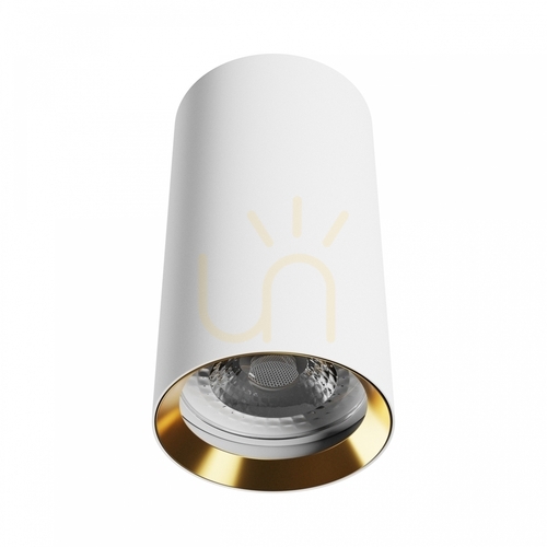 Kontrollera Chloe Variosa Gu10 Ytmonterad Gu10 230 V Ip20 55x100 Mm White Center Gold Round.