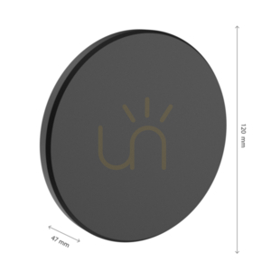Piatta 9 W Cct 230 V Ip44 120x47 Mm Svart Rund Fasad. small 5