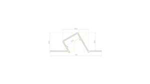 LED-profil LUMINES typ Duo vitlackerad 1 m small 1
