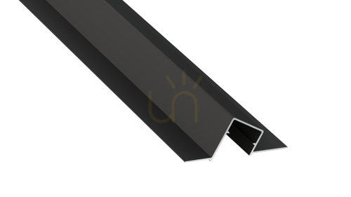 Kontrollera LED-profil LUMINES typ Duo svartlackerad 1 m