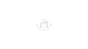 LUMINES LED-profil typ V svartlackerad 2 m small 1