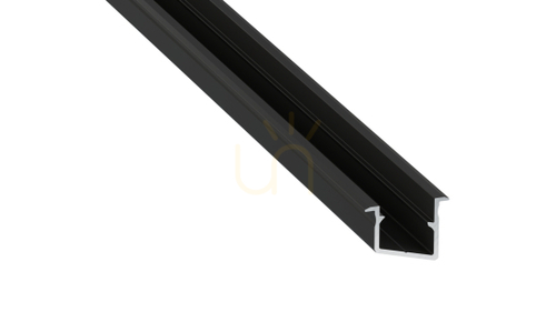 Kontrollera LUMINES LED-profil typ V svartlackerad 2 m