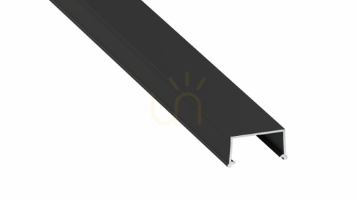 Kontrollera LED-profil LUMINES typ Fixo svartlackerad 2 m