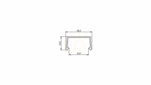 LED-profil LUMINES typ Fixo silveranodiserad 1 m small 1