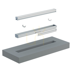 LUMINES STRADA LED-profil 1 m, silvereloxerad small 9