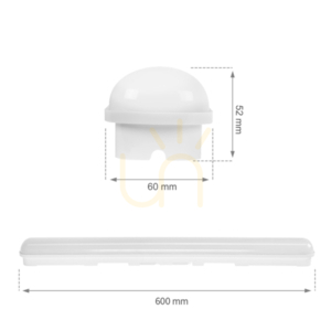 Limea Go Hermetic 600mm 25 W Nw 230 V 120st Ip65 Ik07 600x60x52mm Vit small 4