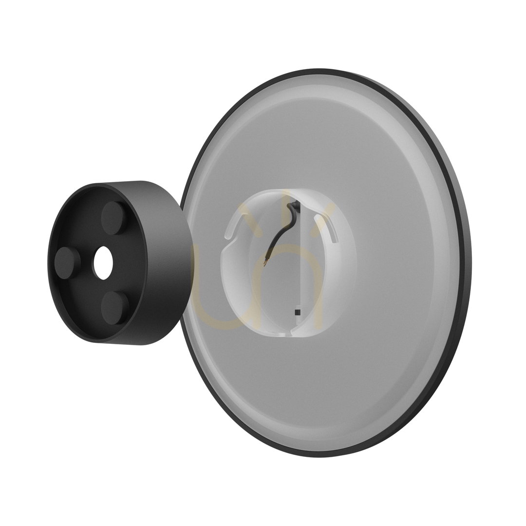Visa Piatta 18 W Cct 230 V Ip44 250x47 Mm Svart Rund Fasad. Piatta 18 W Cct 230 V Ip44 250x47 Mm Svart Rund Fasad.