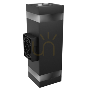 Torre Ring 18 W Cct 230 V Ip54 99x78x240 Mm Black Square Fasad Dubbelriktad. small 4