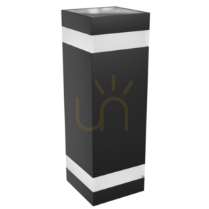 Torre Ring 18 W Cct 230 V Ip54 99x78x240 Mm Black Square Fasad Dubbelriktad. small 7