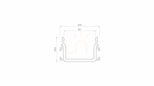LUMINES profil typ Strada M1 silveranodiserad 1 m small 1