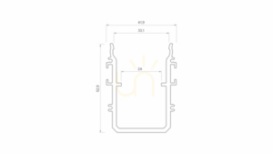 LUMINES profil typ Strada M3 silveranodiserad 1 m small 1
