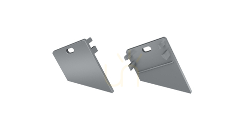 Kontrollera ALU blindplugg för LED LUMINES Duo profil silveranodiserad vänster med hål
