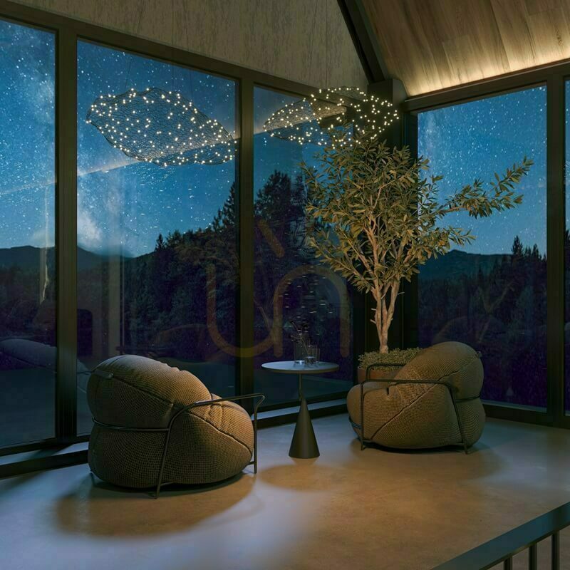 Visa Pendellampa Max Light Stardust P0525D svart 7-ljus 95 cm Pendellampa Max Light Stardust P0525D svart 7-ljus 95 cm