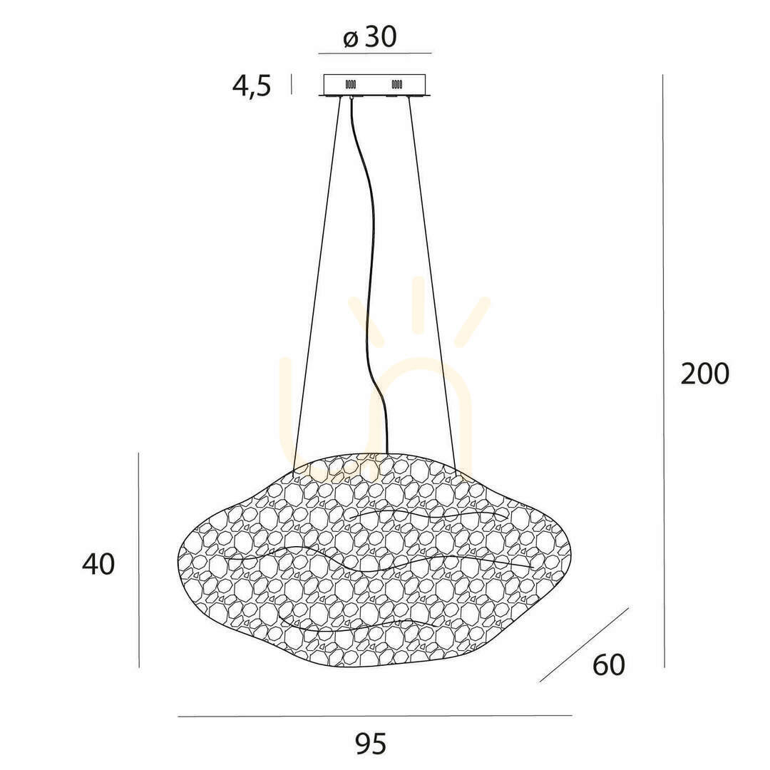 Kontrollera Pendellampa Max Light Stardust P0525D svart 7-ljus 95 cm Pendellampa Max Light Stardust P0525D svart 7-ljus 95 cm