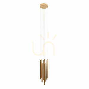 Pendant Light Max Light Organic P0524D 10-Light Brushed Gold LED 20 cm small 0
