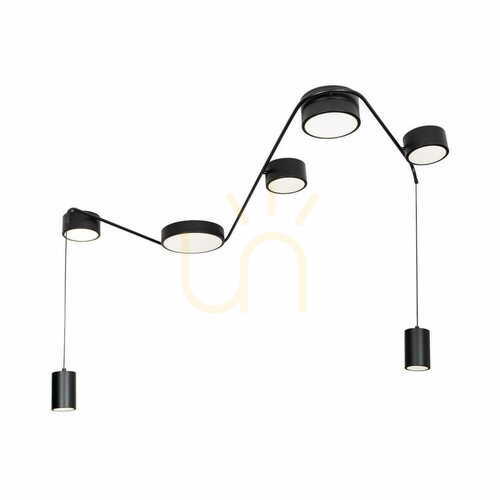 Kontrollera Plafond Max Light Zumaia C0249 svart LED 42W 127 cm